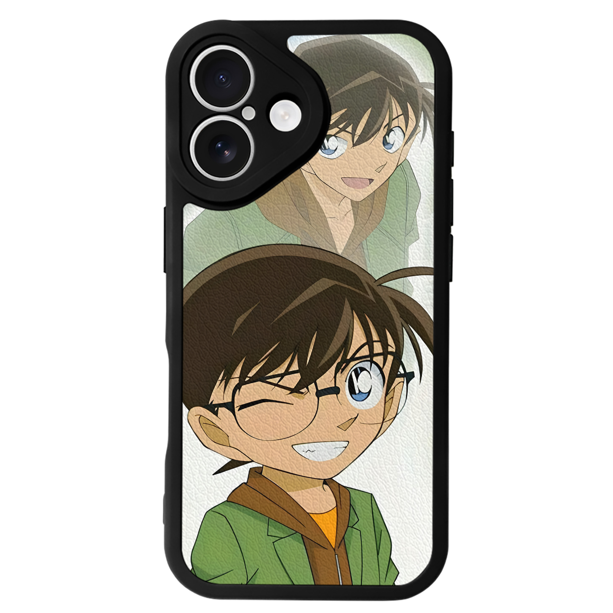 （画像用） 名探偵コナン Detective Conan 【iPhone 16シリーズ対応】シリコンスマホケース（レザー調） 材質：シリコン